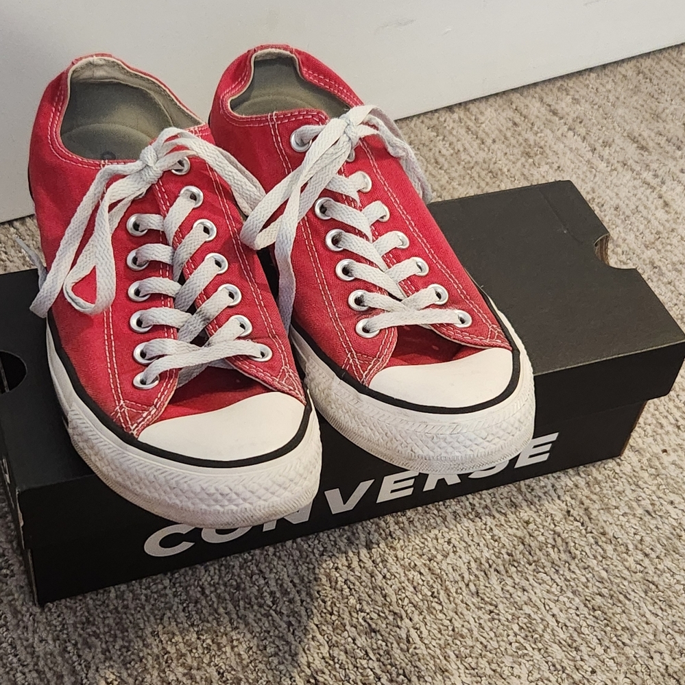 Converse All Star Red Canvas Sneakers